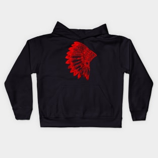 Native American Feather Headdress Indian Tribes Pride Kids Hoodie